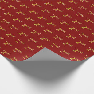 Red, Imitate Gold 2. (2.) Veranstaltung Geschenkpapier