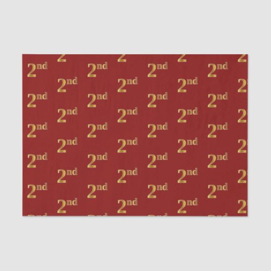 Red, Imitate Gold 2. (Zweiter) Event Tissue Paper Seidenpapier (Vorderseite)