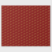 Red, Imitate Gold 2. (Zweiter) Event Wrapping Pape Geschenkpapier (Flach)