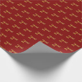 Red, Imitate Gold 2. (Zweiter) Event Wrapping Pape Geschenkpapier (Ecke)