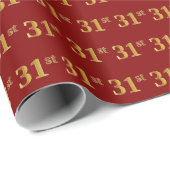 Red, Imitate Gold 31. (31.) Event Geschenkpapier (Rolleneckpunkt)