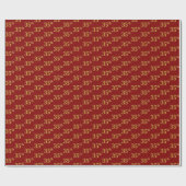 Red, Imitate Gold 35. (35.) Event Geschenkpapier (Flach)