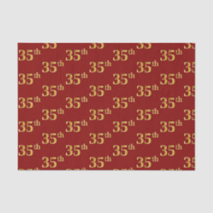 Red, Imitate Gold 35. (35.) Event Seidenpapier