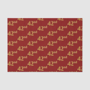 Red, Imitate Gold 42. (42.) Event Seidenpapier