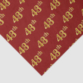 Red, Imitate Gold 48. (Achtundvierzig) Event Seidenpapier (Ausschnitt)