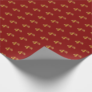 Red, Imitate Gold 4. (4.) Event Wrapping Paper Geschenkpapier