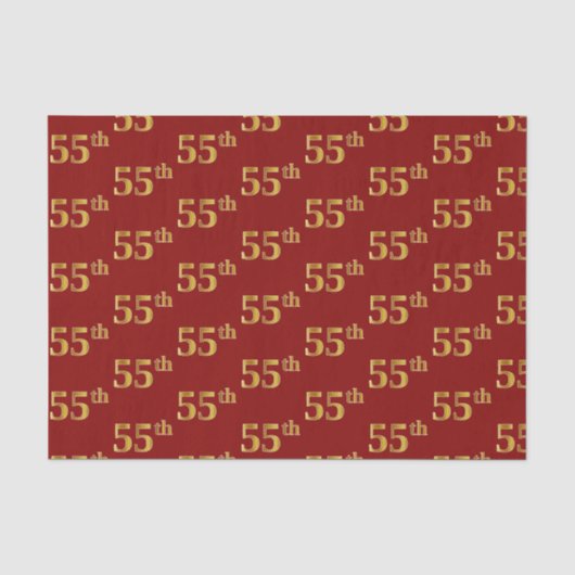 Red, Imitate Gold 55. (55.) Event Seidenpapier (Vorderseite)