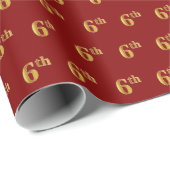 Red, Imitate Gold 6. (6.) Event Geschenkpapier (Rolleneckpunkt)