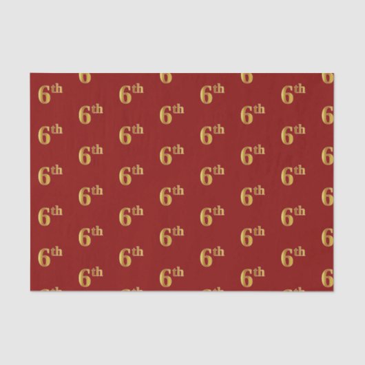 Red, Imitate Gold 6. (6.) Event Tissue Paper Seidenpapier (Vorderseite)