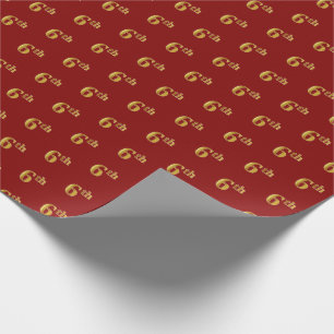 Red, Imitate Gold 6. (6.) Event Wrapping Paper Geschenkpapier