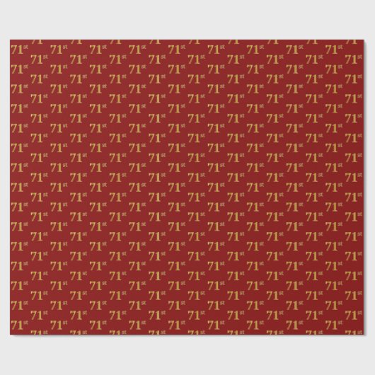 Red, Imitate Gold 71. (71. Geschenkpapier (Flach)