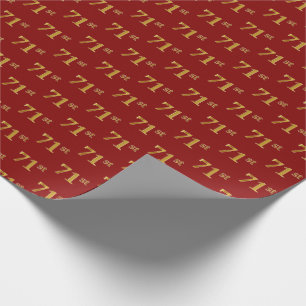 Red, Imitate Gold 71. (71. Geschenkpapier