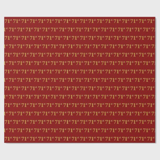 Red, Imitate Gold 71. (71. Geschenkpapier (Flach)