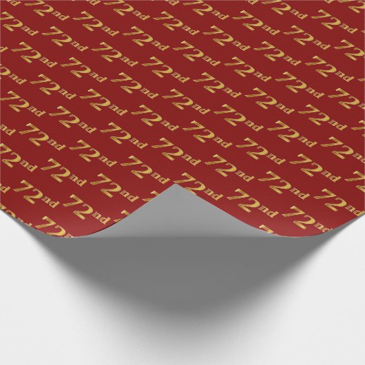 Red, Imitate Gold 72. (72. Geschenkpapier (Ecke)