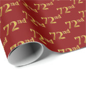 Red, Imitate Gold 72. (72. Geschenkpapier (Rolleneckpunkt)
