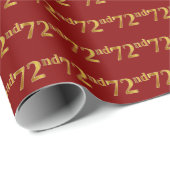 Red, Imitate Gold 72. (72. Geschenkpapier (Rolleneckpunkt)