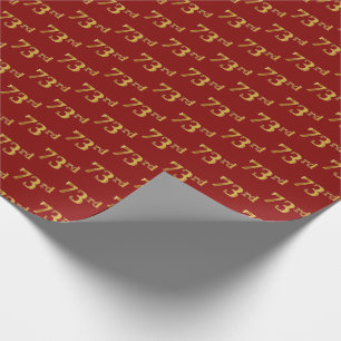 Red, Imitate Gold 73. (73./3.) Event Geschenkpapier
