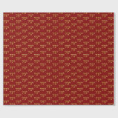 Red, Imitate Gold 75. (75.-5.) Veranstaltung Geschenkpapier (Flach)