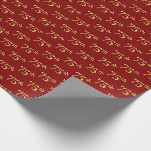 Red, Imitate Gold 75. (75.-5.) Veranstaltung Geschenkpapier (Ecke)