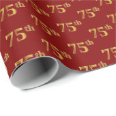 Red, Imitate Gold 75. (75.-5.) Veranstaltung Geschenkpapier (Rolleneckpunkt)