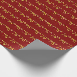 Red, Imitate Gold 76. (76.-6.) Veranstaltung Geschenkpapier
