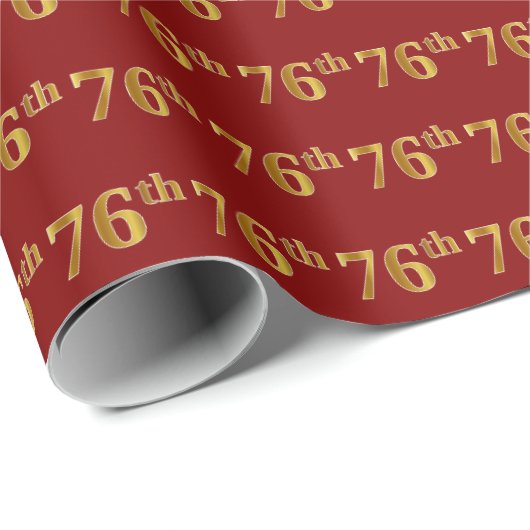 Red, Imitate Gold 76. (76.-6.) Veranstaltung Geschenkpapier (Rolleneckpunkt)