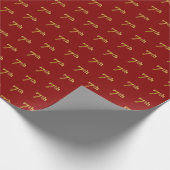 Red, Imitate Gold 7. (Siebte) Event Wrapping Paper Geschenkpapier (Ecke)