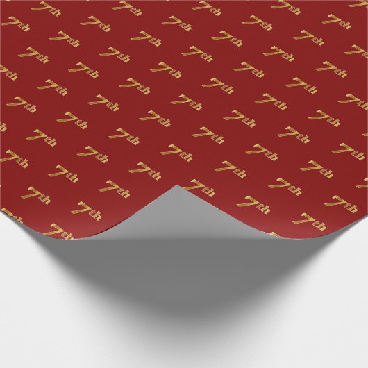 Red, Imitate Gold 7. (Siebte) Event Wrapping Paper Geschenkpapier (Ecke)