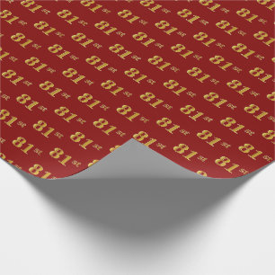 Red, Imitate Gold 81. (81. Geschenkpapier
