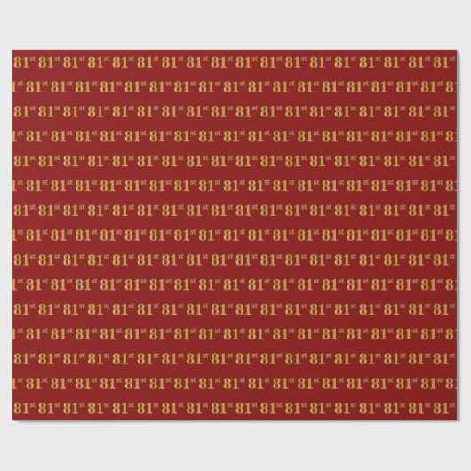Red, Imitate Gold 81. (81. Geschenkpapier (Flach)