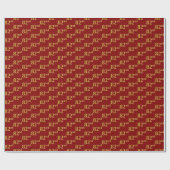 Red, Imitate Gold 82. (82. Geschenkpapier (Flach)