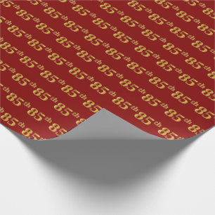 Red, Imitate Gold 85. (85.) Event Geschenkpapier