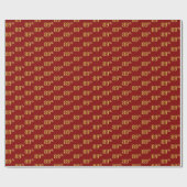 Red, Imitate Gold 89. (89.-9.) Veranstaltung Geschenkpapier (Flach)