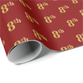 Red, Imitate Gold 8. (Achte) Event Wrapping Paper Geschenkpapier (Rolleneckpunkt)