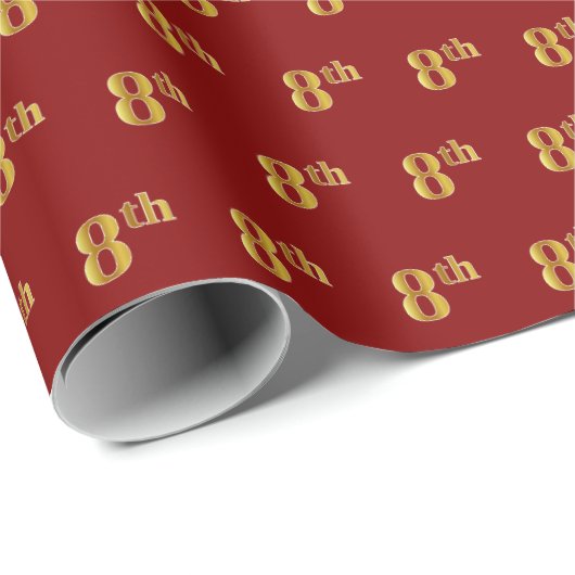 Red, Imitate Gold 8. (Achte) Veranstaltung Geschenkpapier (Rolleneckpunkt)