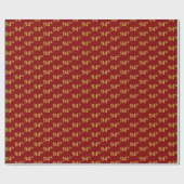 Red, Imitate Gold 94. (Vierundneunzig) Event Geschenkpapier (Flach)