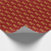 Red, Imitate Gold 96. (Sechsundneunzig) Event Geschenkpapier (Ecke)