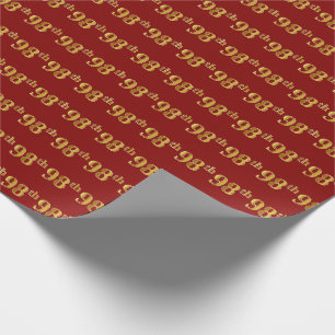 Red, Imitate Gold 98. (Achtundneunzig) Event Geschenkpapier