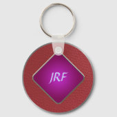 Red Imitate Texturleder Schlüsselanhänger (Vorderseite)