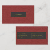 Red Imitats Business Card Visitenkarte (Vorne/Hinten)