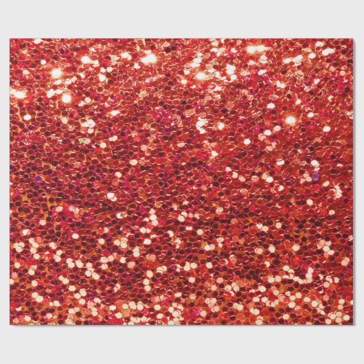 Red Imitats Glitzer Sparkle Bling Shiny Metallic Geschenkpapier (Flach)