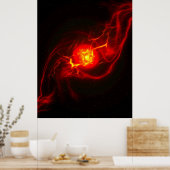 Red Imploding Supernova Poster (Küche)