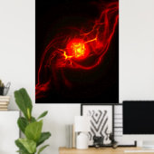 Red Imploding Supernova Poster (Heimbüro)