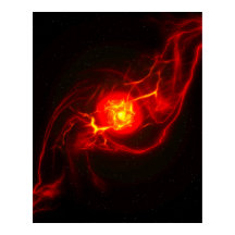 Red Imploding Supernova Poster