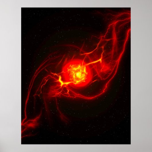 Red Imploding Supernova Poster (Vorne)