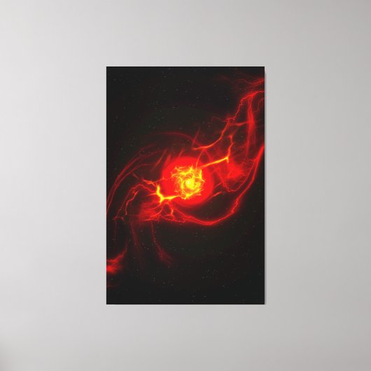 Red Imploding Supernova Stretched Canvas Print Leinwanddruck (Vorderseite)