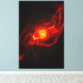 Red Imploding Supernova Stretched Canvas Print Leinwanddruck (Insitu (Holzboden))