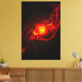 Red Imploding Supernova Stretched Canvas Print Leinwanddruck (Insitu (Wohnzimmer))