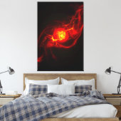 Red Imploding Supernova Stretched Canvas Print Leinwanddruck (Insitu (Schlafzimmer))