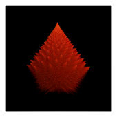 Red Incendia Script Fractal Poster (Vorderseite)
